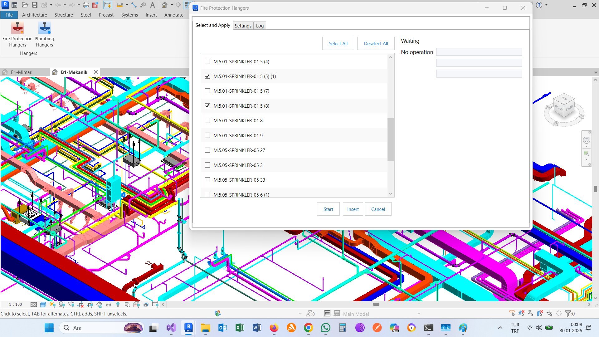 Fire Protection Hangers - Main Interface